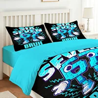 Parure de lit imprimée dessin animé Six Seven 67, 2/3 pièces, housse de couette et taie d'oreiller pour adolescents et adultes, cadeau pour garçons et filles 3