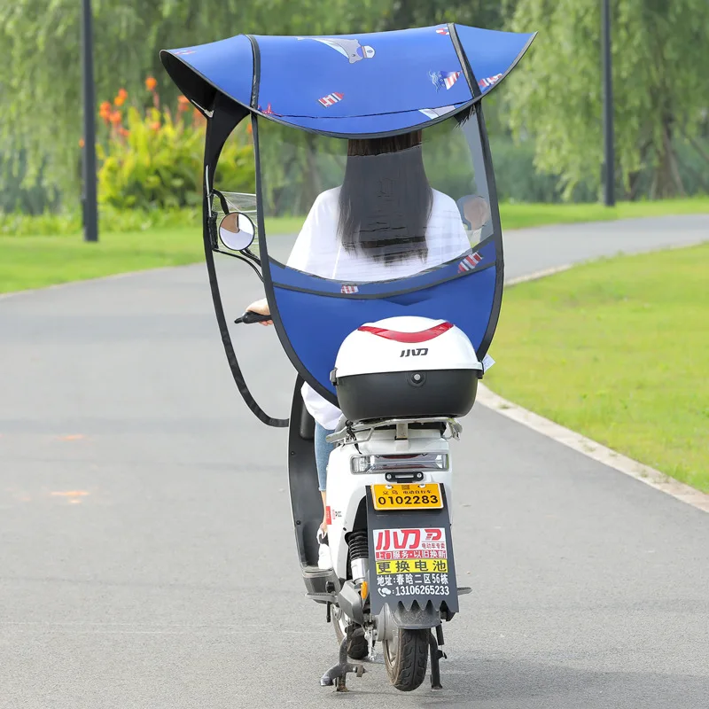 Canopy Factory Window Zipper Electric Bike Umbrella Dome Shell of Turtle Battery Car Advertising Awning Electrombile retractable umbrella