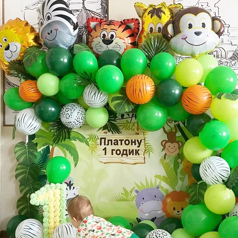 The Most Exciting Jungle Theme Balloon Decoration for Kids Birthday