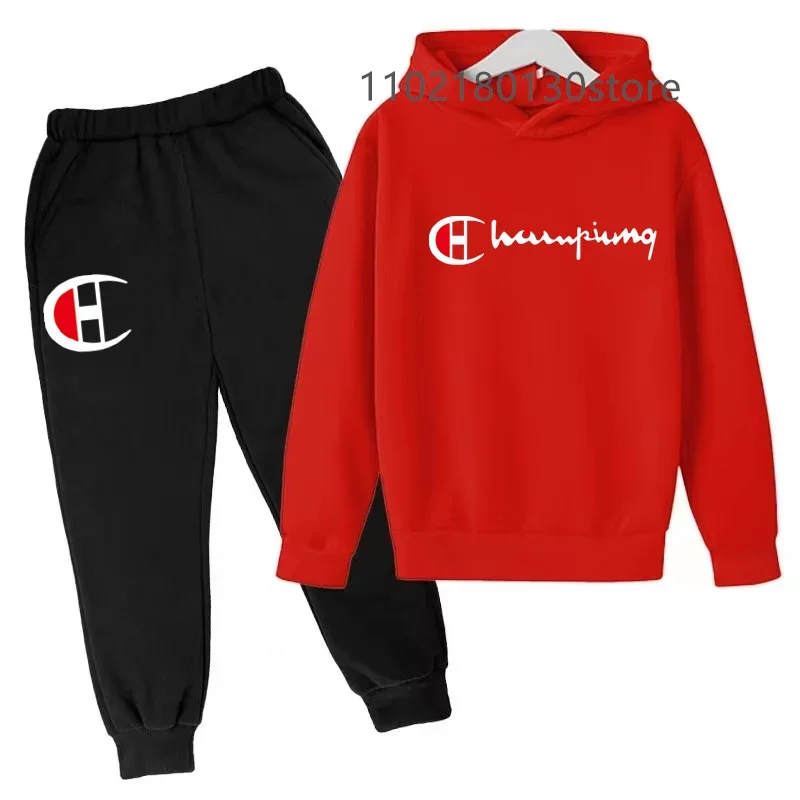 Spring/autumn Kids Clothing for Girl Boy Children's Hooded Hoodies Sweatshirts Fashion Sets Teenagers Groups of Pants Child Sui 5