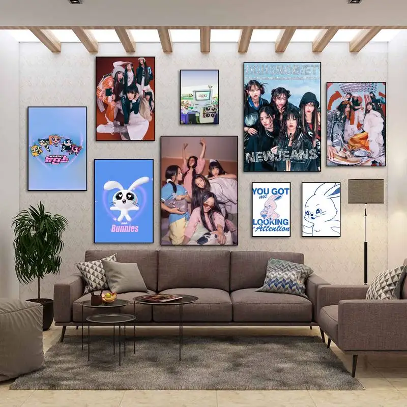 Kpop-NewJeans-POSTER-Prints-Wall-Pictures-Living-Room-Home-Decoration ...