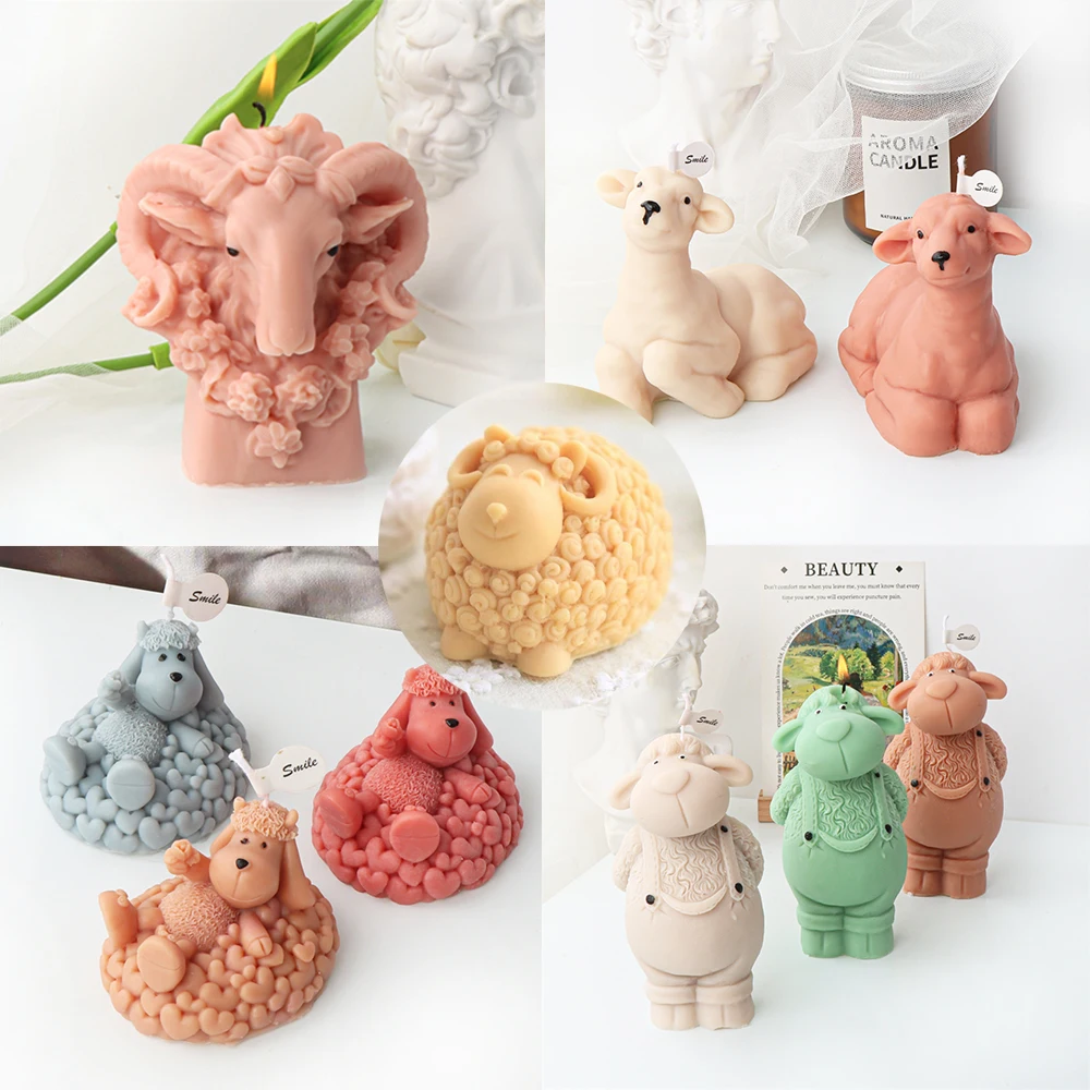 Sheep Silicone Mold – 3D Animal Cake Cupcake Topper & Fondant Candy Chocolate Mould