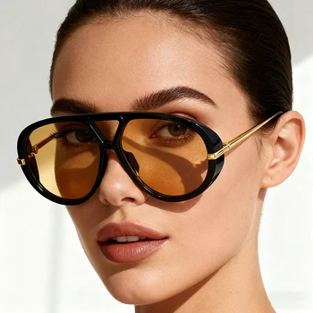 Fashion Punk Big Pilot Sunglasses 1