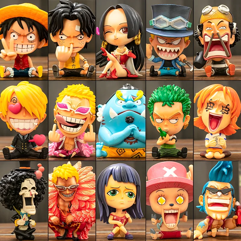 

Аниме One Piece Luffy Zoro Ace Robin Sanji Joba ПВХ фигурки героев милые фигурки игрушки куклы Коллекция Модель подарок игрушка