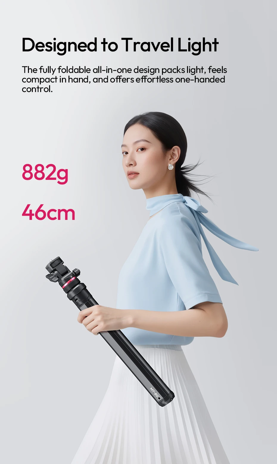 Auto-Open Tripod 2M Ground Tripod Light Stand Selfie for Camera Smartphone Video