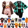 Peleles de Anime para bebés de 0 a 18 meses, disfraz de Cosplay para recién nacidos, Akatsuki, Nezuko, Tanjirou, ropa de algodón para niños y niñas