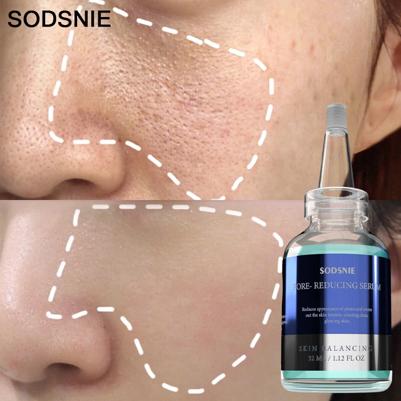 Shrink Pores Face Serum Moisturizing Whitening Nourish Smooth Pores Repair Anti-Acne Brighten Firming Face Skin Care 32ml бокс с восстанавливающей сывороткой и аксессуарами pro box liding nourish serum