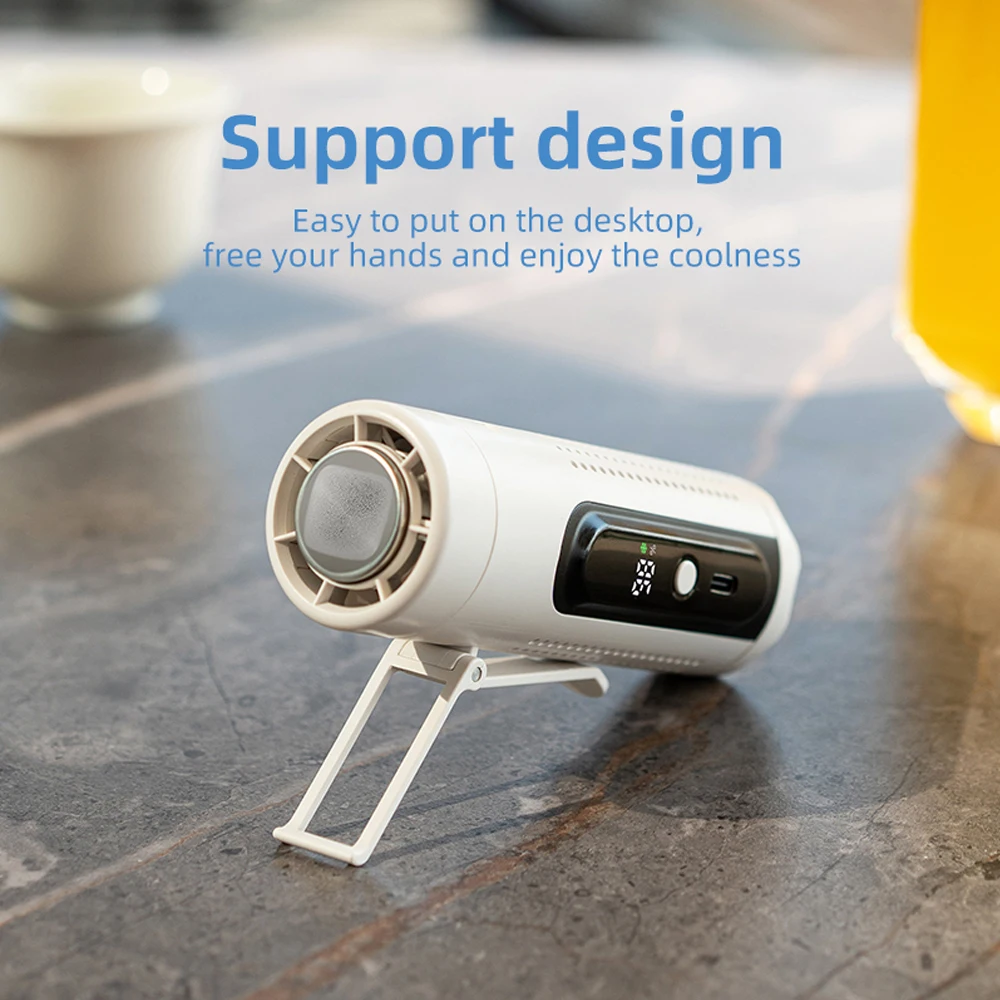 Ventilador de Cuello Mini Portatil USB Recargable 3000mAh 3 en 1