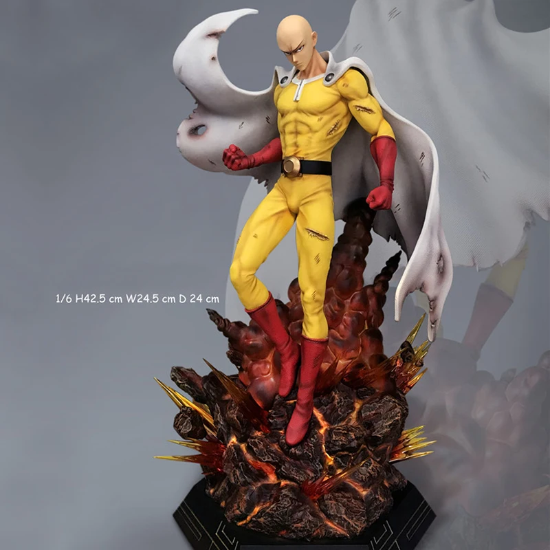 

43cm Anime One Punch Man Figure Saitama Model Dolls Figurines Dxf Hero Pvc Action Figures Collectible Oversized Ornament Toy Gif