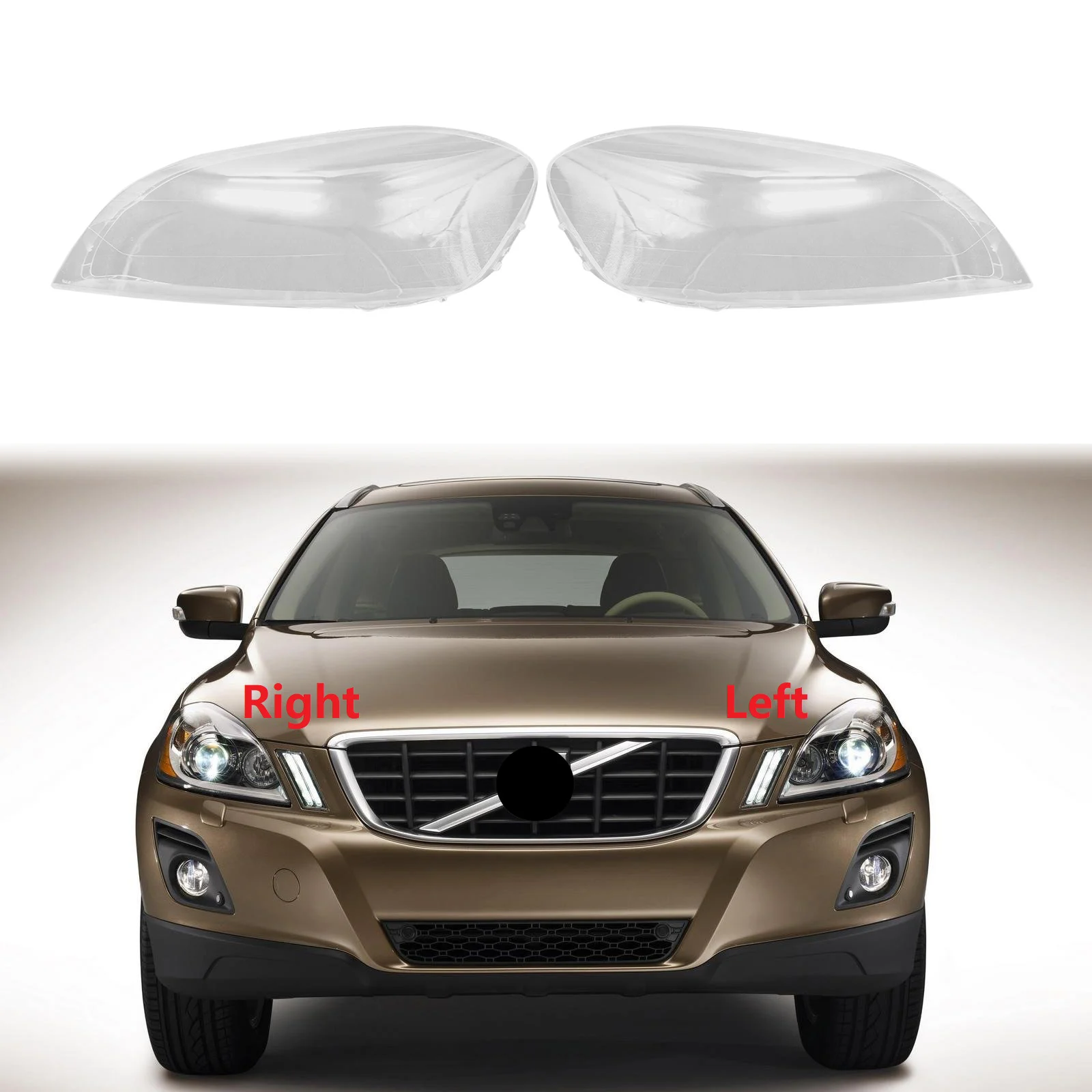 

Для Volvo XC60 2009 2010 2011 2012 2013 левая фара корпус лампы затенение Прозрачная крышка объектива Крышка фары