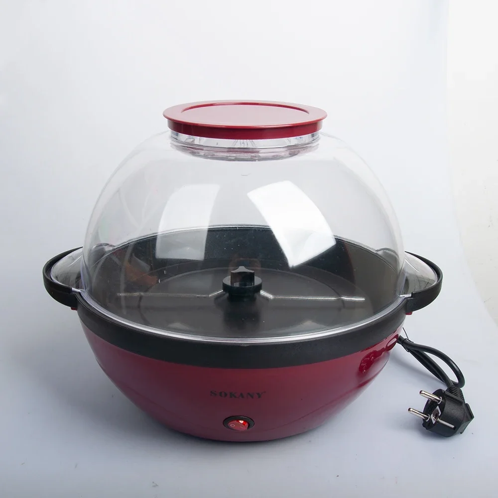 Houselin Popcorn Machine Electric Hot Oil Large Lid Convenient Nesting Storage