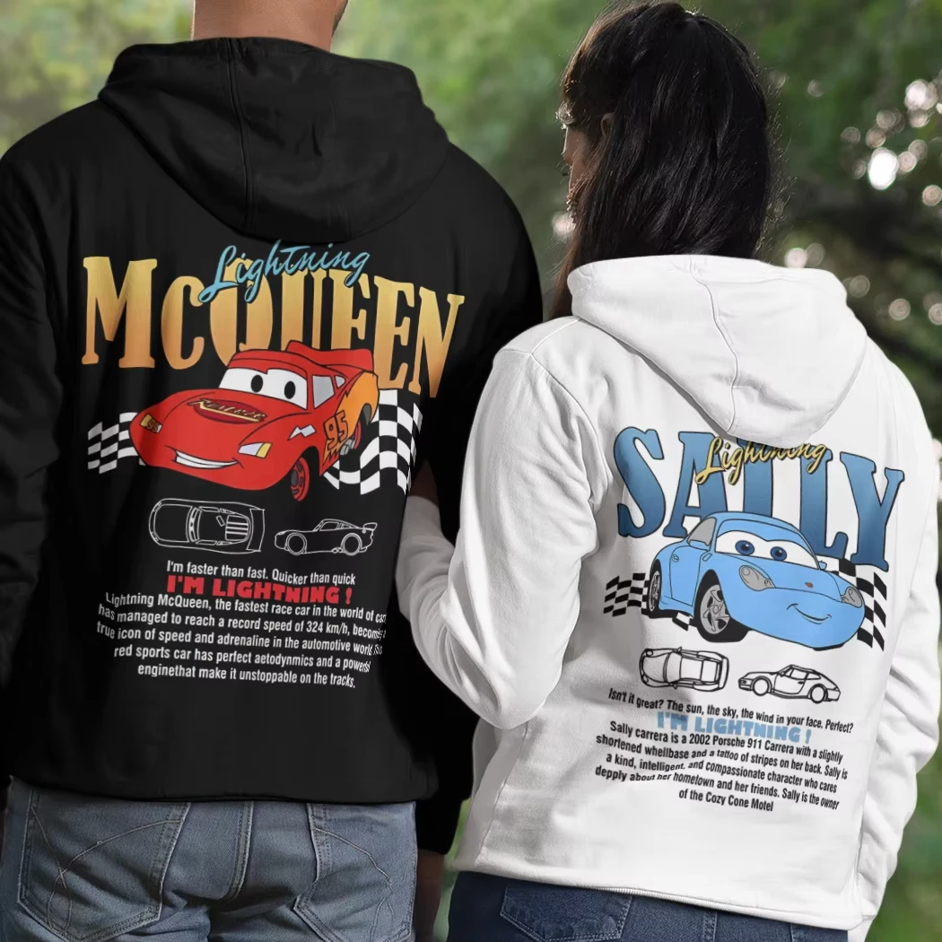 2025 Sally I'm Lightning Cars Mcqueen Hoodie for Men Women Sweatshirt Fashion Graphic Pocket Hoodies Long Sleeve Shirts 3