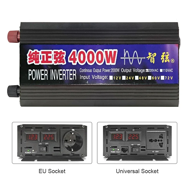RDDSPON-Pure-Sine-Wave-Inverter-4000W-3000W-DC-12V-24V-to-AC-220V-50Hz ...