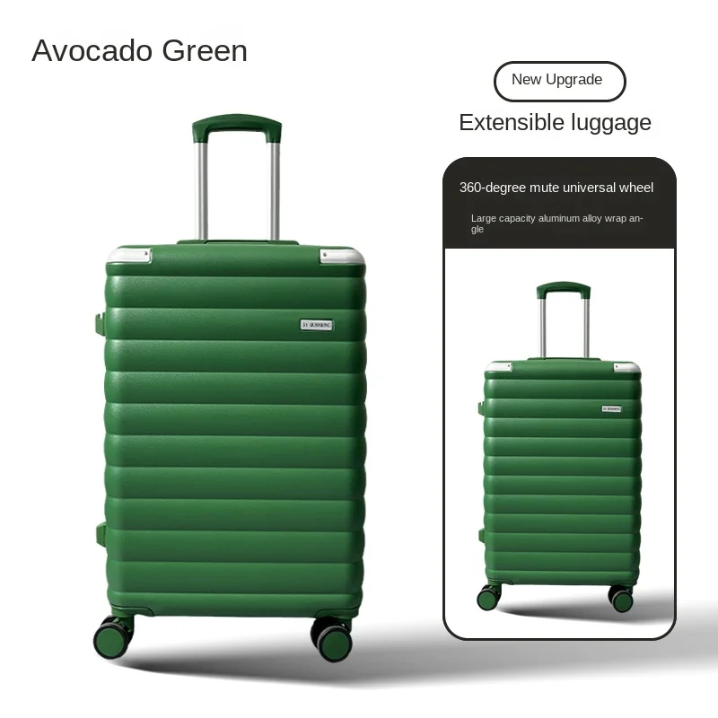 Set Of 2 Luggage Suitcases With Wheels And Telescopic Handle Black Blue_voghion.com