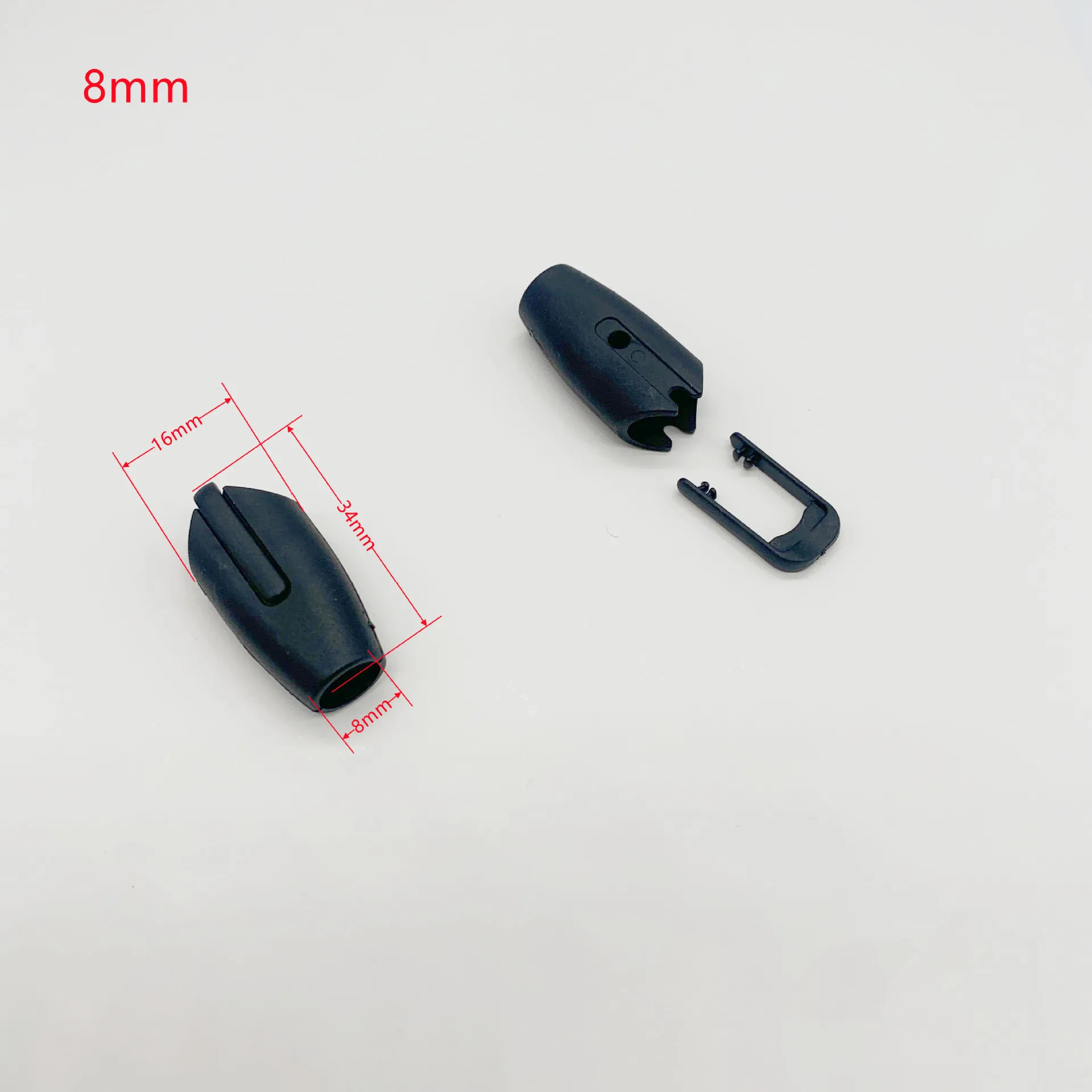 로프 플라스틱 클램프 블랙 POM 버클 직경 8mm 10mm 12mm 14mm 16mm 18mm 20mm 22mm