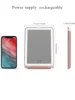 LED Foldable Travel Makeup Mirror 3 Colors Light Modes USB Rechargeable Touch Screen Portable Tabletop Cosmetic Mirror 5