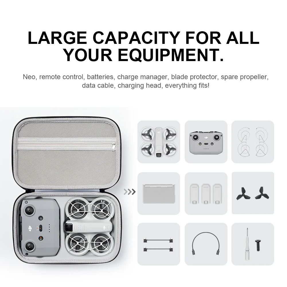 EVA 하드 스토리지 가방 충격 방지 휴대용 케이스 DJI Neo 드론 액세서리용 긁힘 방지 보호 여행 케이스