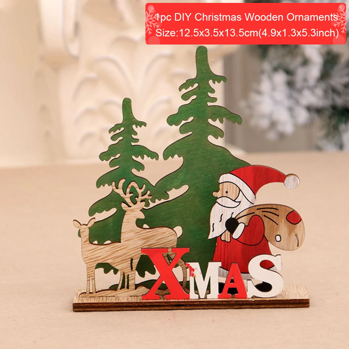 Christmas Decorations QIFU Xmas Noel Wooden Christmas Ornaments Merry Christmas Decor for Home Navidad Cristmas Decor Xmas Gifts New Year christmas decorations