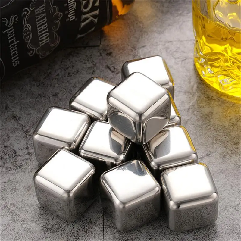 Metal Ice Cubes Convenient Versatile Beverage Blocks 304 Stainless Steel Durable Whiskey