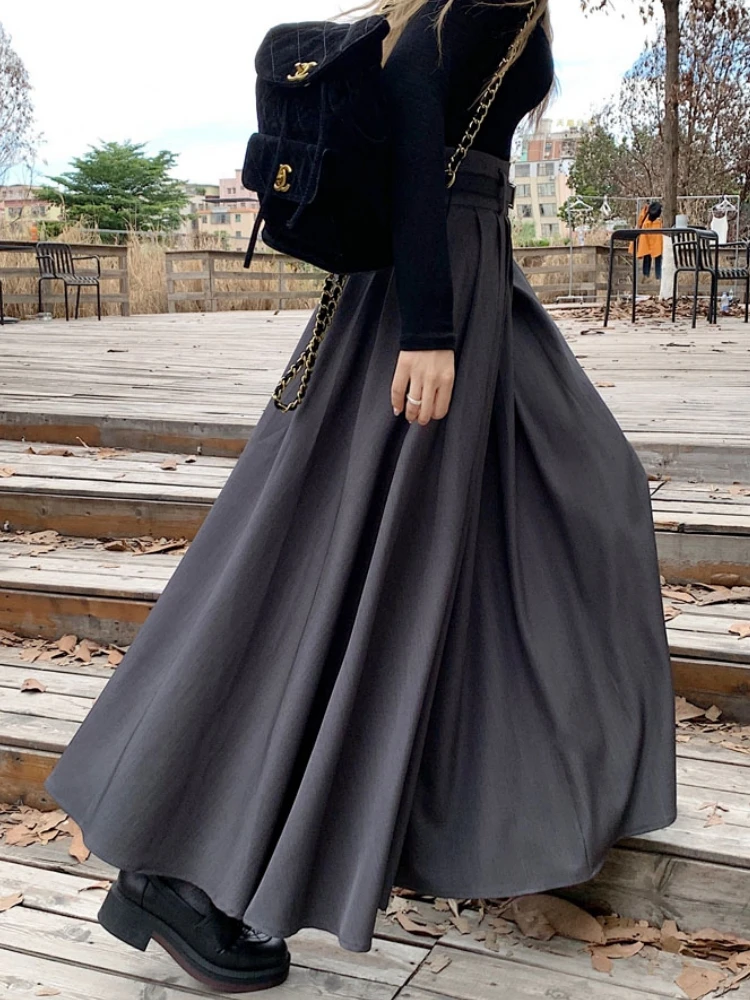 【INCHANT ME】Velita Corrugated Banding Long Skirt Setup available] Velita Corrugated Banded Waist Long Skirt