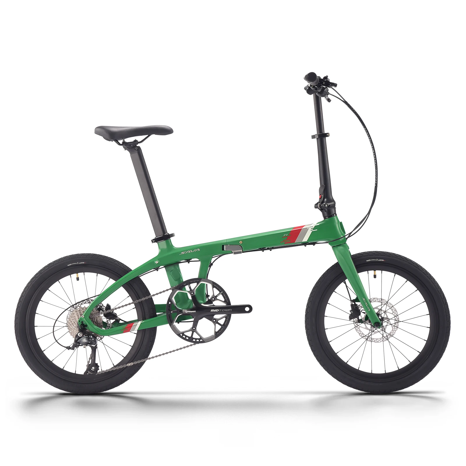 SAVA Z1 Carbon Folding Bike 20 Inch 9 Speed Hydraulic Disc Brake Adjustable Seat