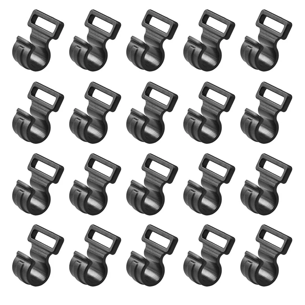 Tent Hooks Camping Caravan Awning Tent Pole Plastic Inner C Clips S/M/L 10pcs tent clips camping tent accessories camping tent fasteners tent hooks plastic clips