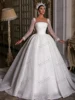 Exquisite Wedding Dresses Princess Bridal Gowns Shiny Robes For Party Square Collar Full Sleeves Vestidos De Novia Customized 4