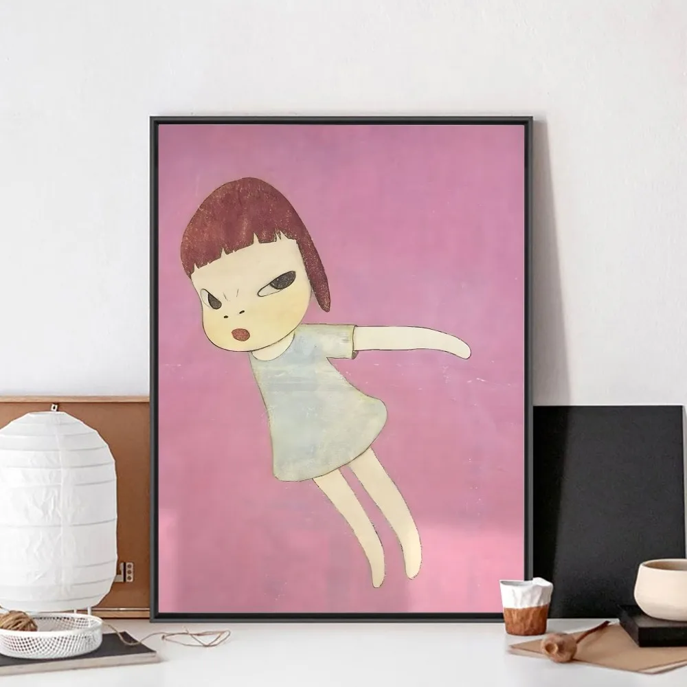 Y-Yoshitomo Nara Poster No Framed Poster Kraft Club Bar Paper Vintage Wall Art Painting Bedroom Study Stickers