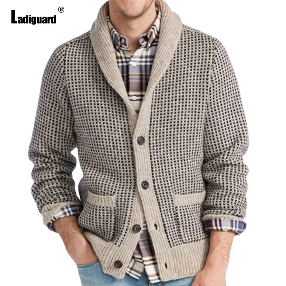 

Plus Size 3xl Men Autumn New Knitting Sweaters Winter Warm Coats Male Pocket Design Sweater Mens Love Print Top Cardigans 2023