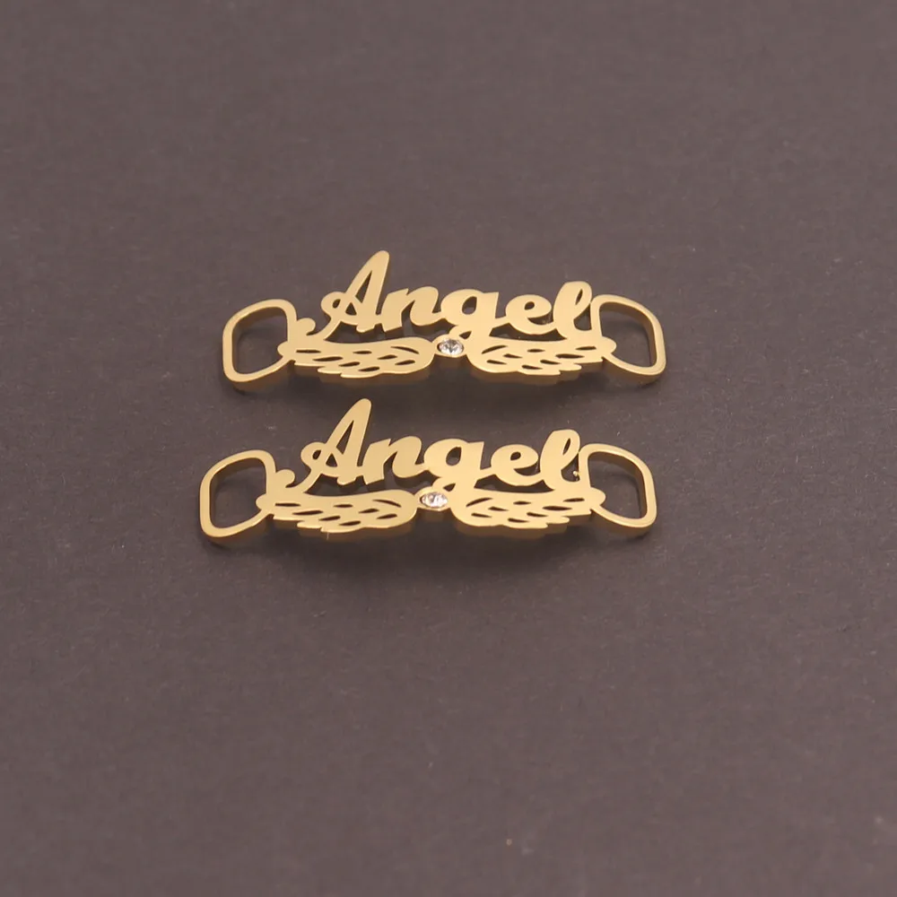 Custom Name Shoe Buckles Stainless Steel Sneaker Jewelry Zircon