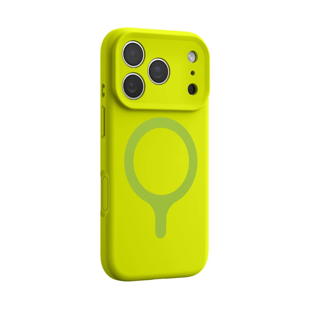 Magnetic Liquid Silicone Shockproof Phone Case with Magsafe Wireless Charging Compatibility