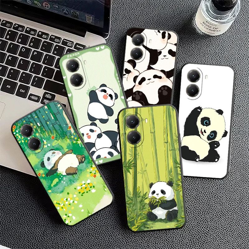 Adorable Cartoon Panda Soft Phone Case