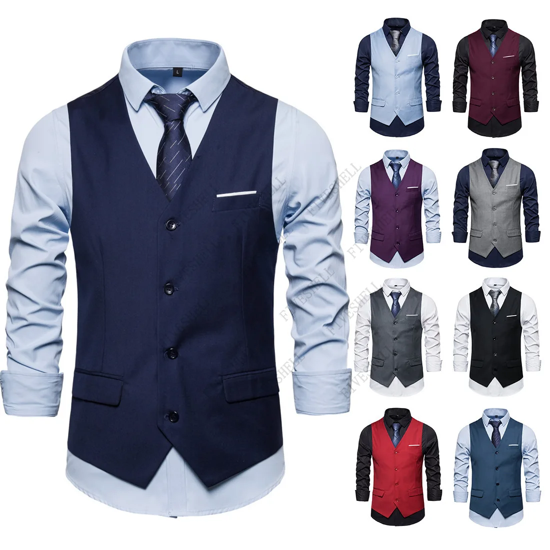 Formal Mens Vests Double Color | Color Dress Vests Men | Men Dress ...