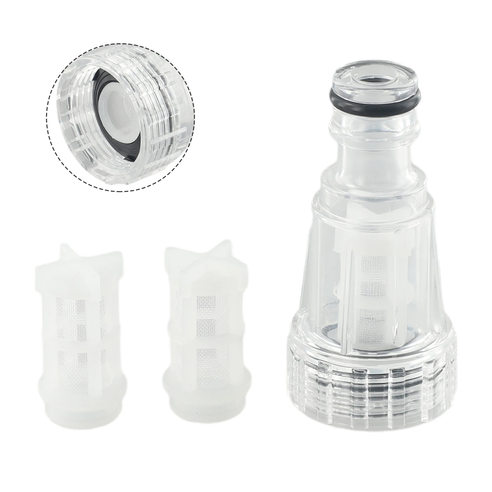 Car Washing Water Filter 1pcs High Pressure Connection Filter + 2pcs Nets Car Washing Machine Water Filter Connection For Karcher K2-K7 Series Washers