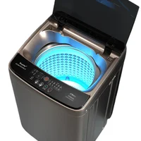 12KG Automatic Washing Machine Blue Light Antibacterial Portable Large Capacity Laundry Clothes Dryer Inverter for Home Dorms RV 1