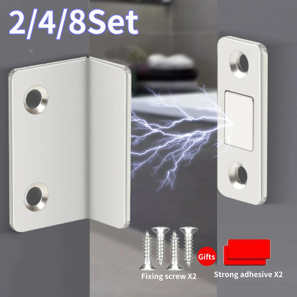 Magnetic Door Stopper Cabinet Door Catches Latch Furniture Doors Magnetic Lock Cupboard Ultra Suction Tool
