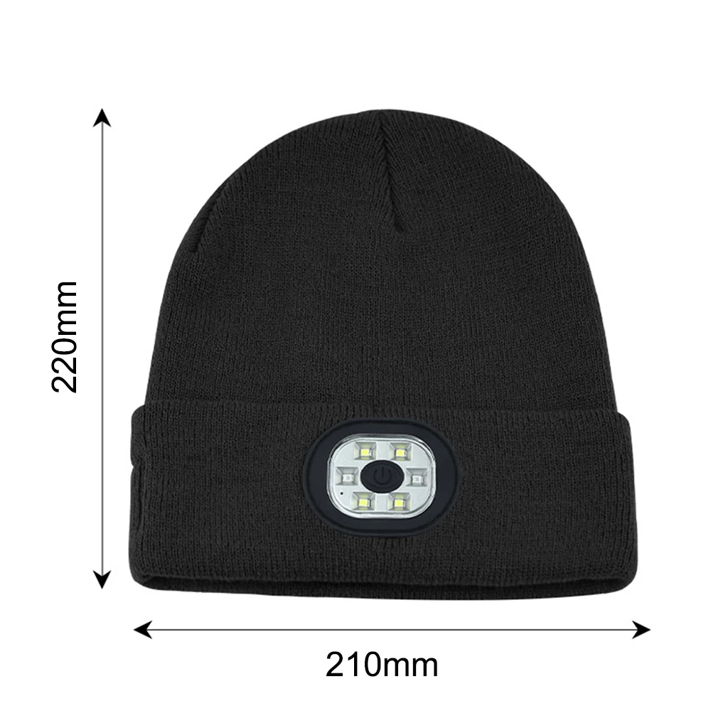 Wireless Bluetooth 5.0 Music Knitted Hat Rechargeable Detachable Luminous Sleeve Cap