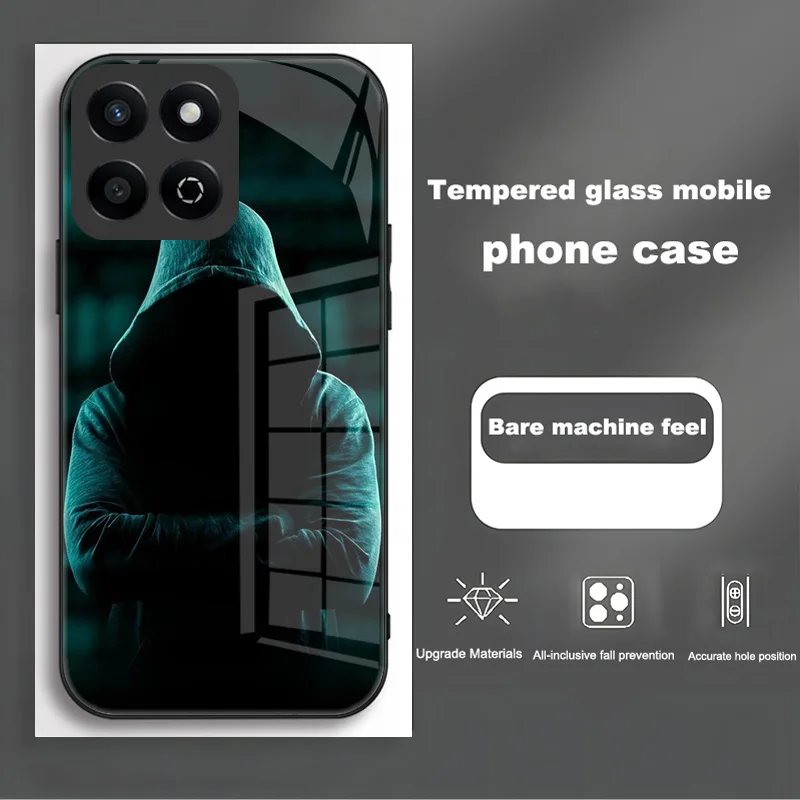 Enhanced Tempered Glass Hard PC Back Case with TPU Bumper