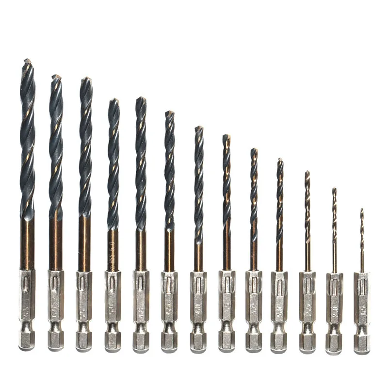 

Hex Shank Twist Drill Bit Wood Metal Hole Cutter Core Drilling Tool Cobalt Drill Bits 1.5mm-6.5mm High Speed Steel Twist Drill