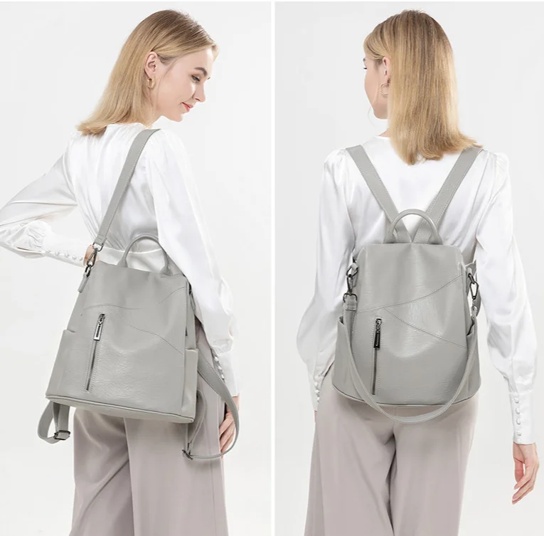 Zaino donna moda coreana capiente con sistema antifurto per viaggio_voghion.com