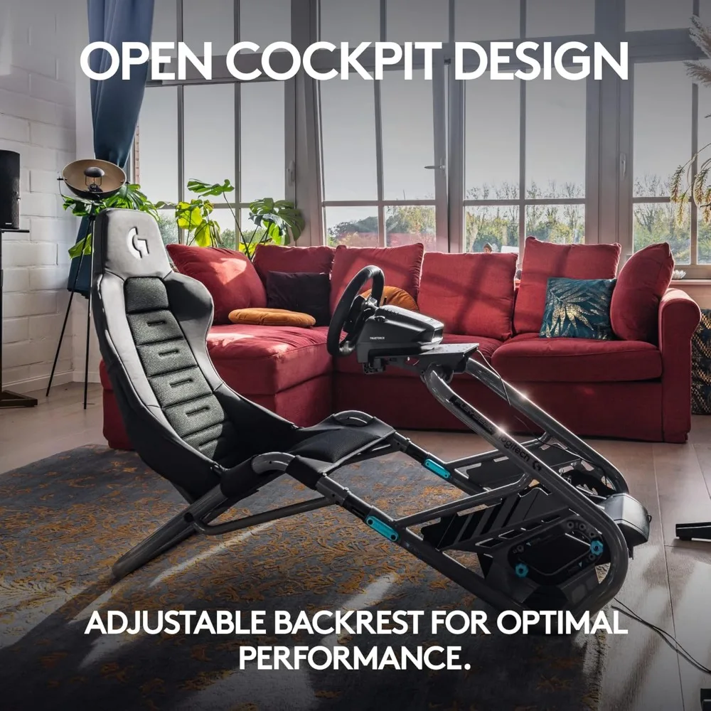 - Logitech G Edition Sim Racing Cockpit Fully Adjustable Supports all Direct Drive Steering Wheels Lightwe