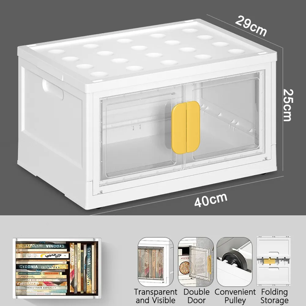 Foldable Storage Bins Portable Clothes Toy Storage Box Transparent Storage  Bin With Wheels Doll Snack Cabinet Home Organizer - AliExpress