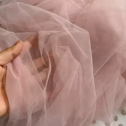 Elegant Light Brown Grey Soft Tulle Fabric for Wedding and Formal Gowns (Dusty Pink)