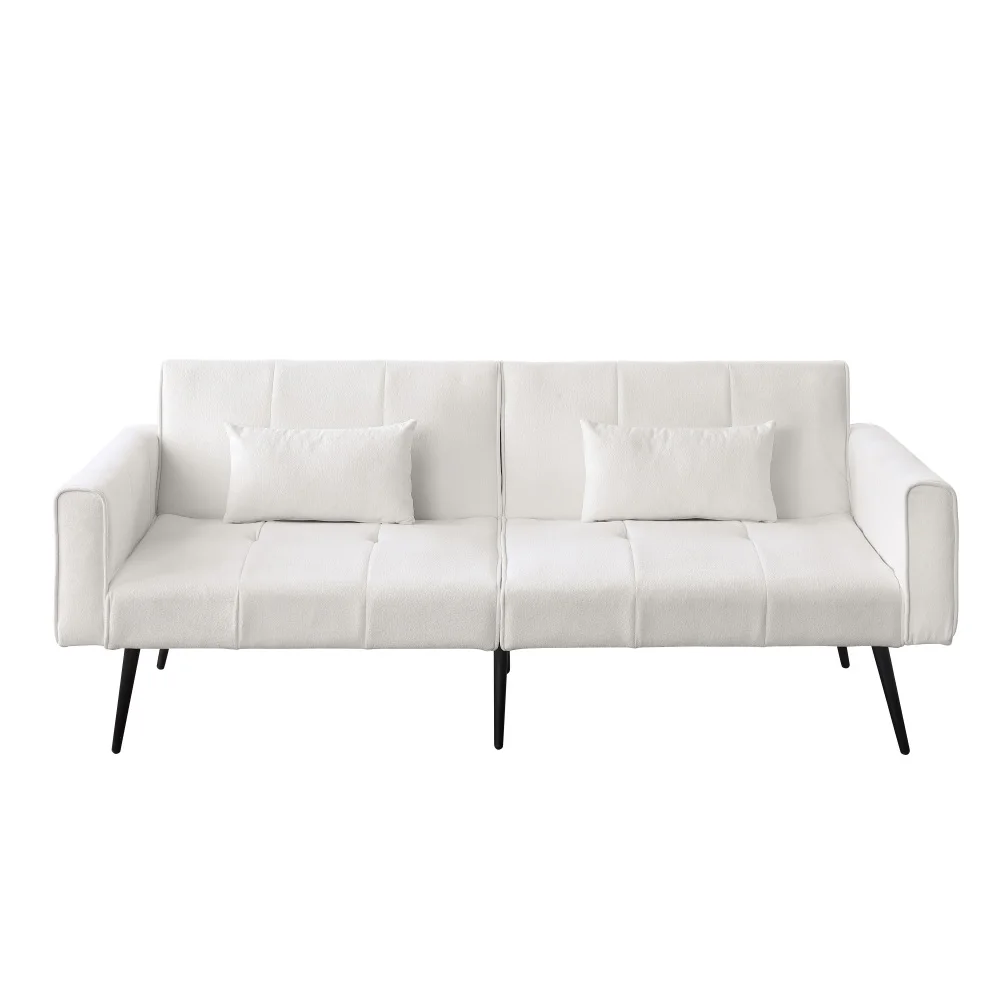 Futon-Schlafsofa, modernes 68-Zoll-Futon-Couch mit umwandelbarem Bett, Schlaf-Wohnzimmermöbel-Futon-Set – passend für kleine Räume – Detail 12
