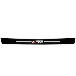 Carbon Fiber Car Door Sill Scuff Plate Decor with Tire Valve Stickers (1Pcs Trunk)
