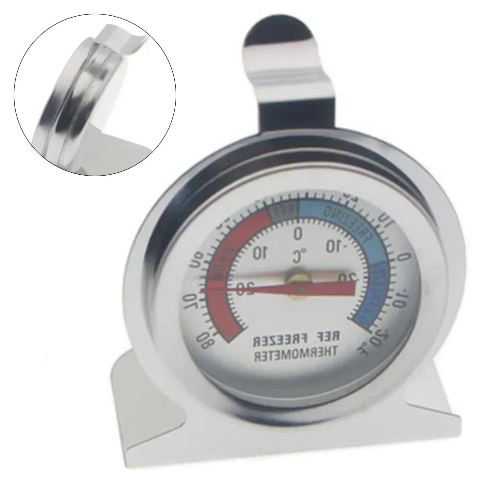 1pc Refrigerator Thermometer -30~30&deg;C/-20~80&deg;F Classic Fridge Analog Thermometer Large Dial With Red Indicator
