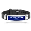 Adjustable Trump 2024 Bracelet Jewelry Epoxy Stainless Steel Silicone Bracelets For Women Men 2