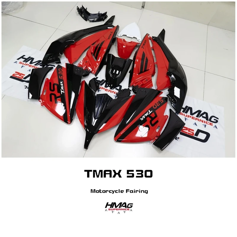 

New Black Red ABS Injection Style Motorcycle Fairing Shell For TMAX 530TMAX530 2012 2013 2014 2015 2016 2017 2018 2019 2020