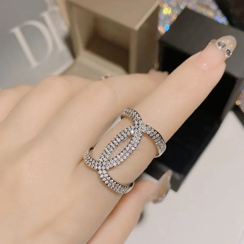 

Female Plated 18K Zirconium Inlaid Small Waist Zi Europe And The United States Fragrance High-Grade Personality Ring