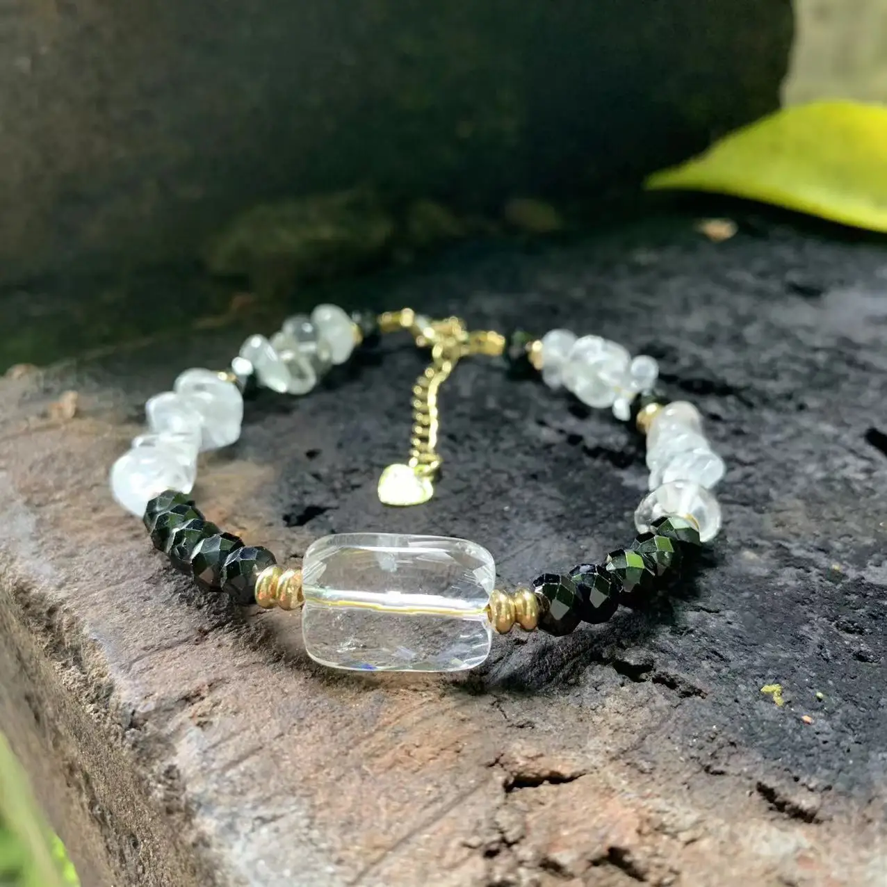 Natural Black Spinel Bracelet Stone Irregular Jewelry Wholesale Design Handmade GEM Beads Healing Women Jewelry Gifts